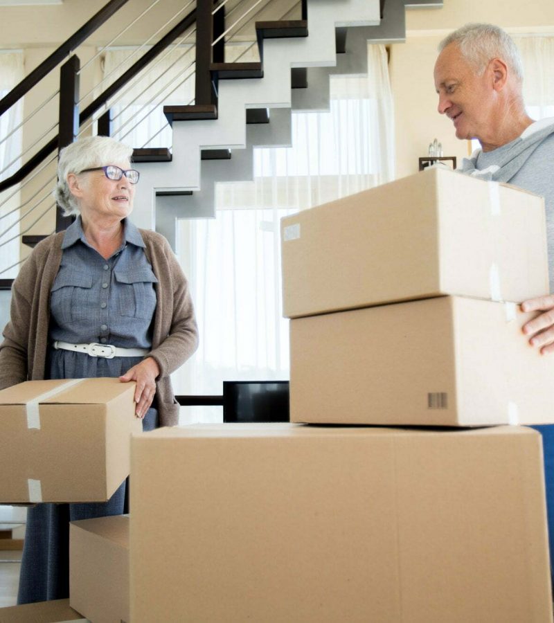 Senior Couple Moving House